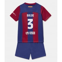 Camiseta Barcelona Alejandro Balde #3 Primera Equipación Replica 2023-24 para niños mangas cortas (+ Pantalones cortos)